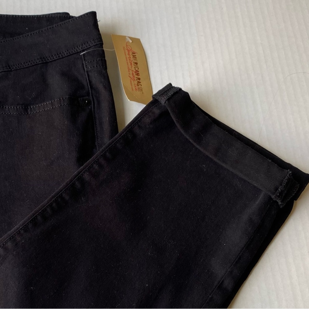 AMERICAN RAG WOMEN JUNIORS CAPRI JEANS CLASSIC BLACK NWT SIZE 9 NWT - Picture 10 of 15